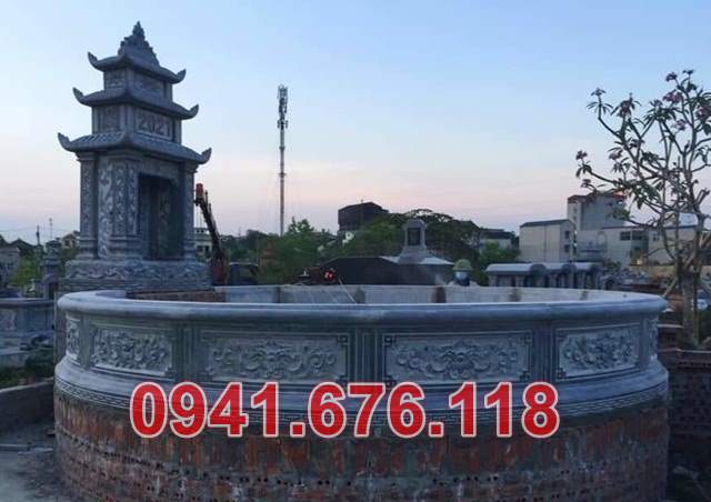 Mẫu mộ đá tròn lục lăng đẹp bán tại bắc kạn ninh bình hà nội